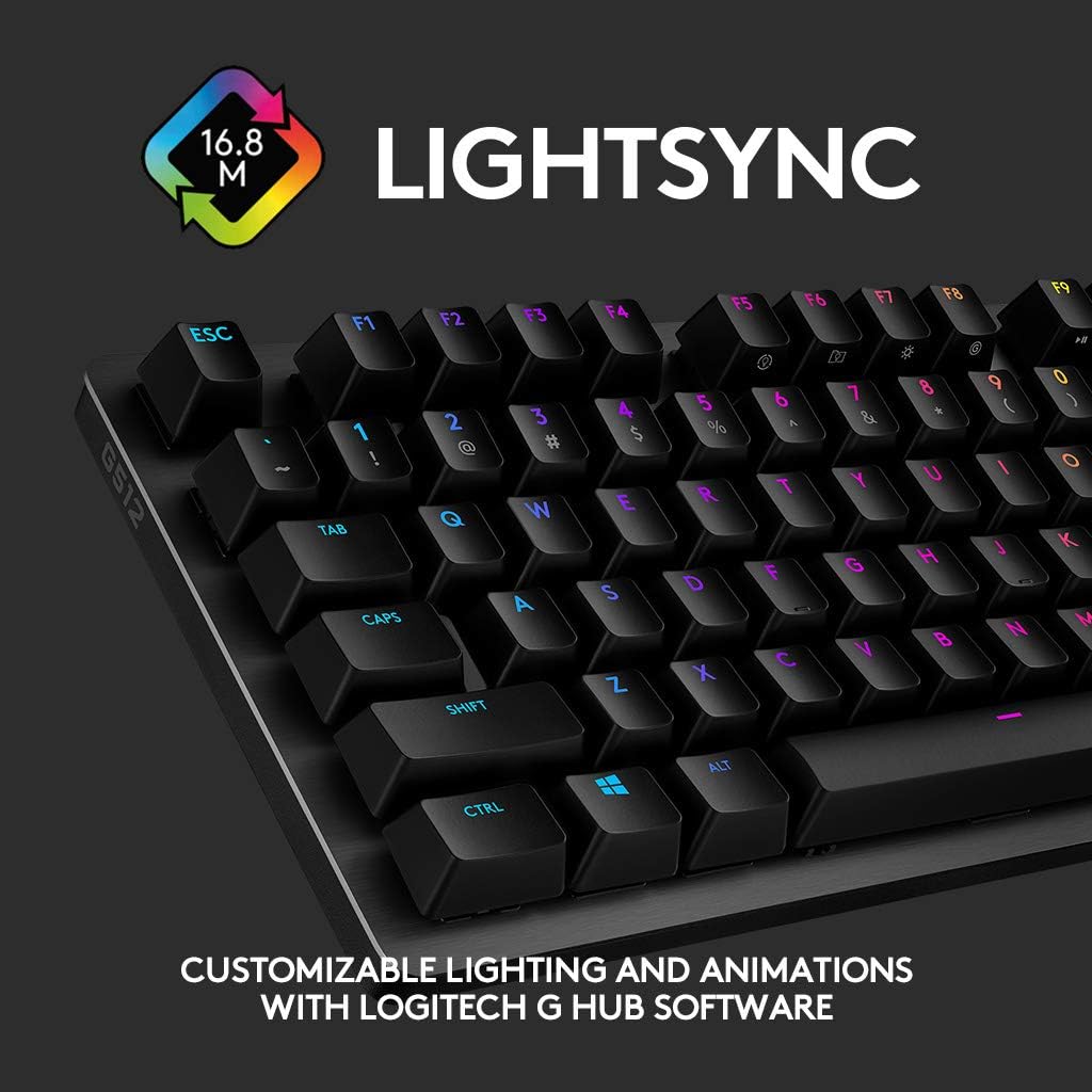 Logitech G512 CARBON LIGHTSYNC RGB Mechanical Gaming Keyboard (GX Brown Switch)