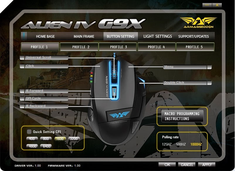 Armaggeddon Alien IV G9X Gaming Mouse Space Grey: Ultimate Performance for Gamers