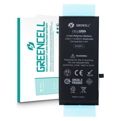 Brown (High Capacity 3400mAh) iPhone 8 Plus Replacement Battery with Adhesive Strips