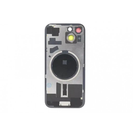 Brown Rear Cover Glass with Camera Lens Glass and Magsafe Magnet for iPhone 15 Plus-Blue