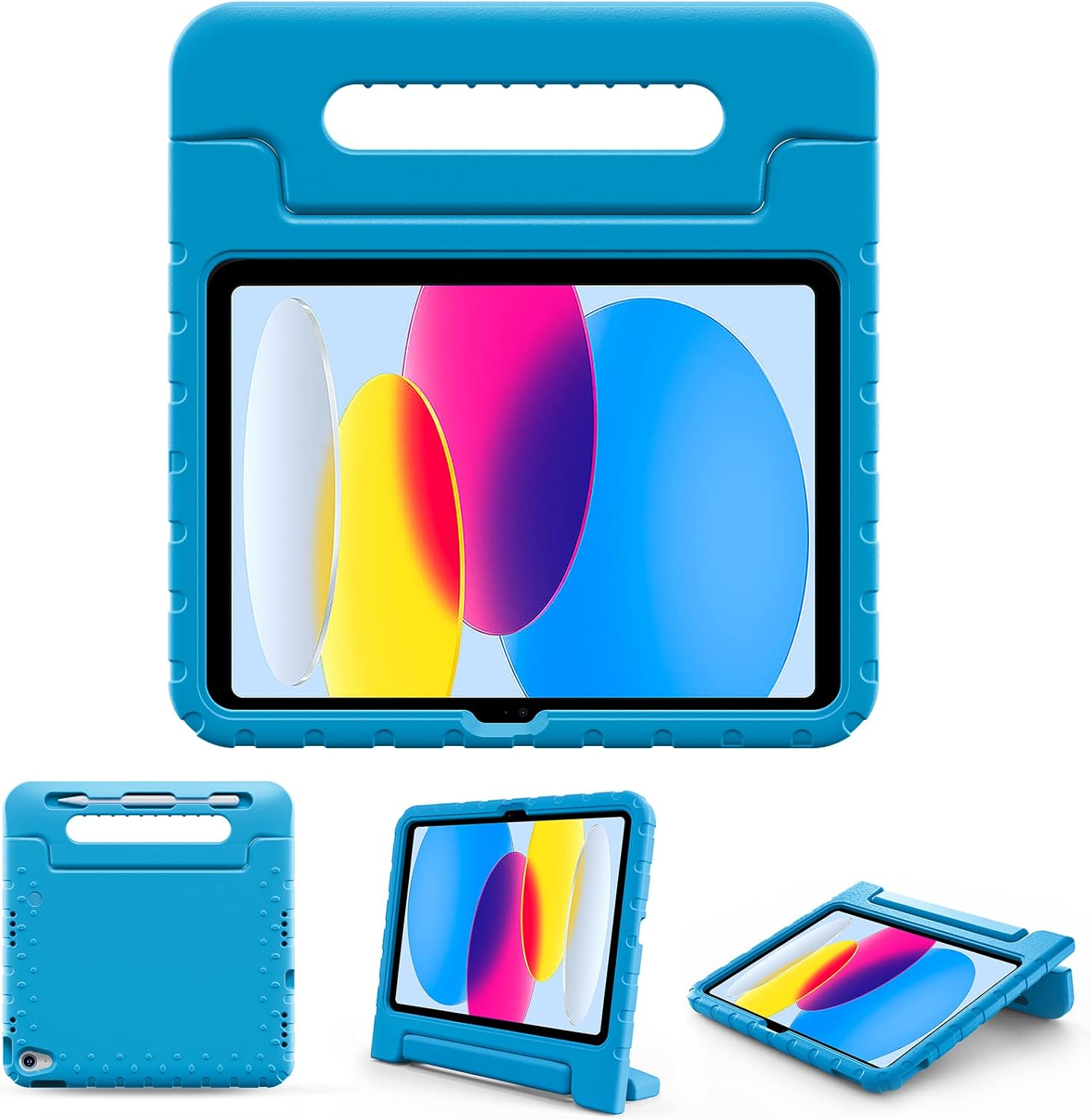 Kids Shockproof Foam Stand Case Cover for iPad 10th Gen (2022) – Durable, Lightweight, and Fun