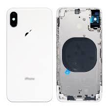 Rear Housing with Small Parts for iPhone XS (Purple)-Silver