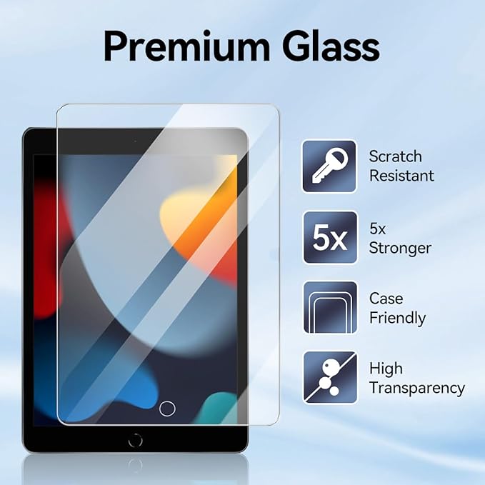 9H Tempered Glass Screen Protector for Apple iPad 10.2-inch (7th / 8th / 9th Gen) - 3