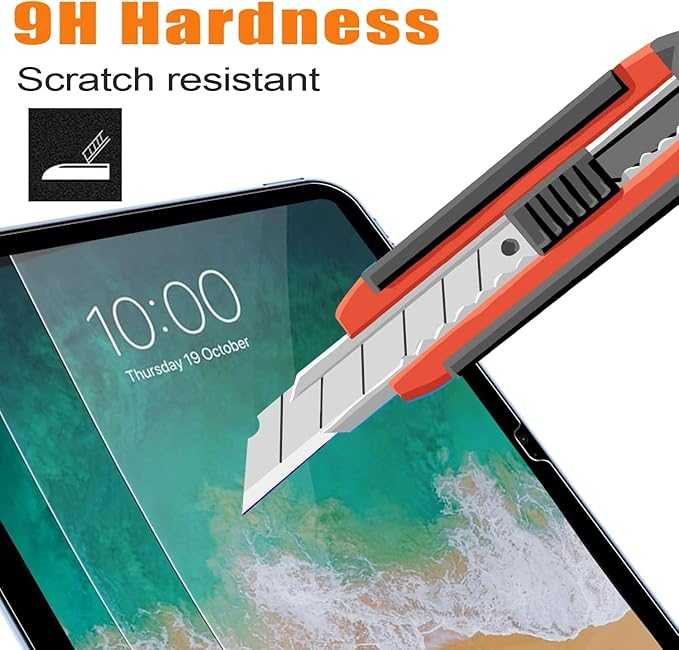 Screen Protector Glass For iPad 6th / 5th Generation 9.7 Inch, Tempered Glass Film Guard for iPad 9.7 2018/2017, iPad Pro 9.7 2016, iPad Air 2 2014 / iPad Air 2013 Anti- Scratch Clear- 3