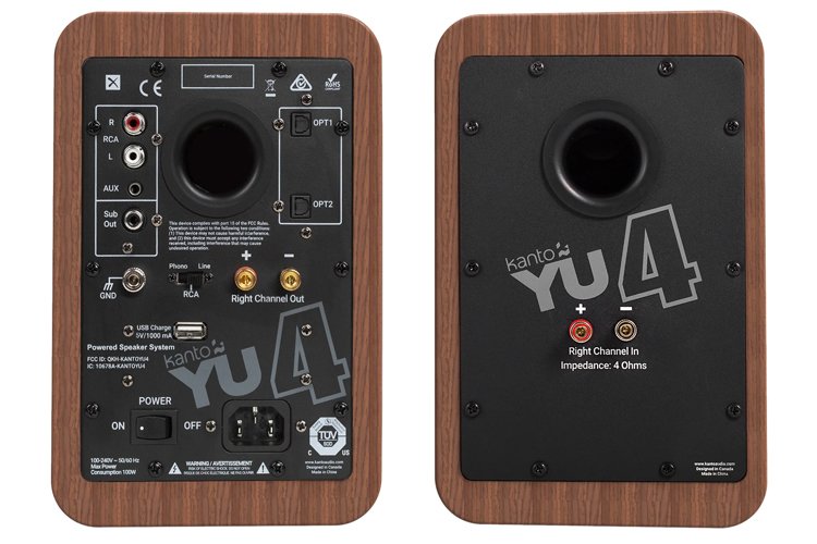YU4 Powered Speakers – Premium Audio Performance with Stunning Walnut Finish