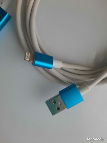 3 Pack 3M USB-A to Lightning Charging & Data Cables – Fast Charge Cable Set for iPhone & iPad