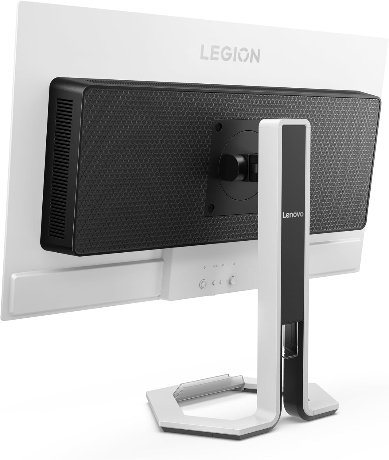 Lenovo Legion Pro LP27Q-10 OLED gaming monitor rear view showing ports, stand design and Legion branding – 27 inch QHD 280Hz model 68CFGACBAU