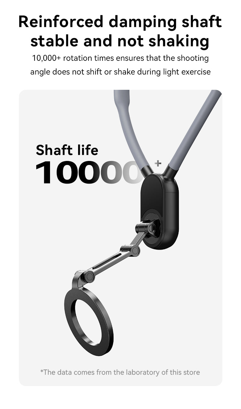 Magnetic Neck Phone Holder – Hands-Free POV Vlogging Mount & Adjustable Neck Strap for iPhone & Samsung
