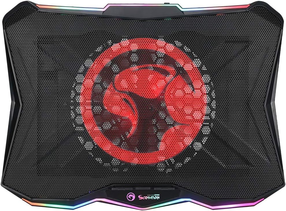Marvo Scorpion FN-40 RGB Gaming Laptop Cooling Pad & Fan Stand – Up to 17