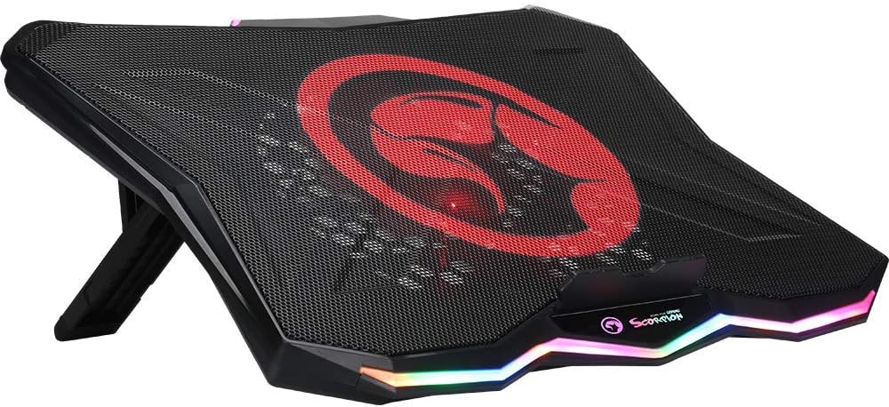 Marvo Scorpion FN-40 RGB Gaming Laptop Cooling Pad & Fan Stand – Up to 17