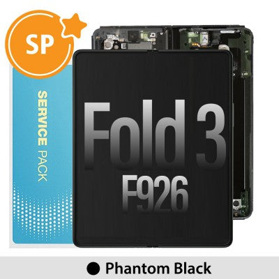 Tecguru-Samsung Galaxy Z Fold 3 5G F926B Screen Digitizer Without Battery GH82-26283A (Service Pack)-Phantom Black