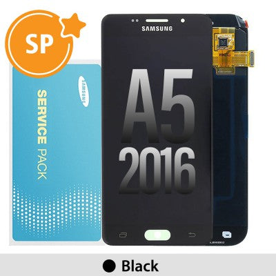 Tecguru-Samsung Galaxy A5 (2016) A510F OLED Screen Replacement Digitizer GH97-18250B (Service Pack)-Black