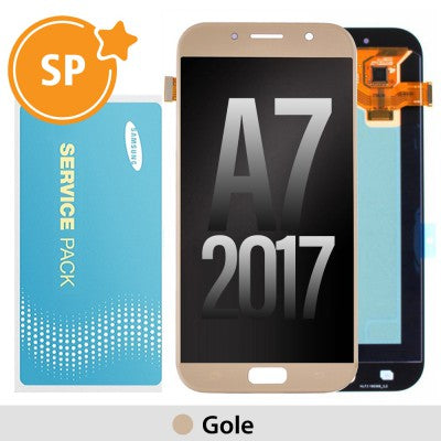Tecguru-Samsung Galaxy A7 (2017) A720F OLED Screen Replacement Digitizer GH97-19723A (Service Pack)-Black