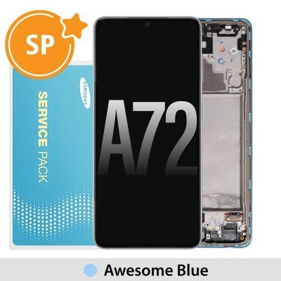 Tecguru-Samsung Galaxy A72 A725 / A726 OLED Screen Replacement Digitizer GH82-25541A/25542A (Service Pack)-Awesome Black