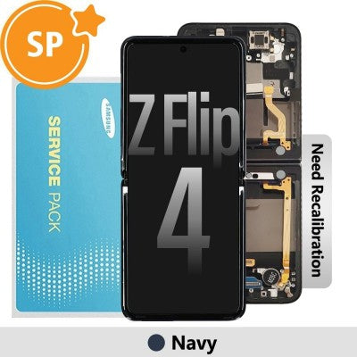 Tecguru-Samsung Galaxy Z Flip4 F721B Screen Digitizer Replacement GH82-30238E (Service Pack)-Navy