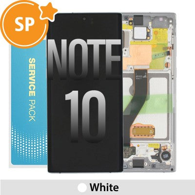 Tecguru-Samsung Galaxy Note 10 OLED Screen Replacement Digitizer GH82-20818B (Service Pack)-White