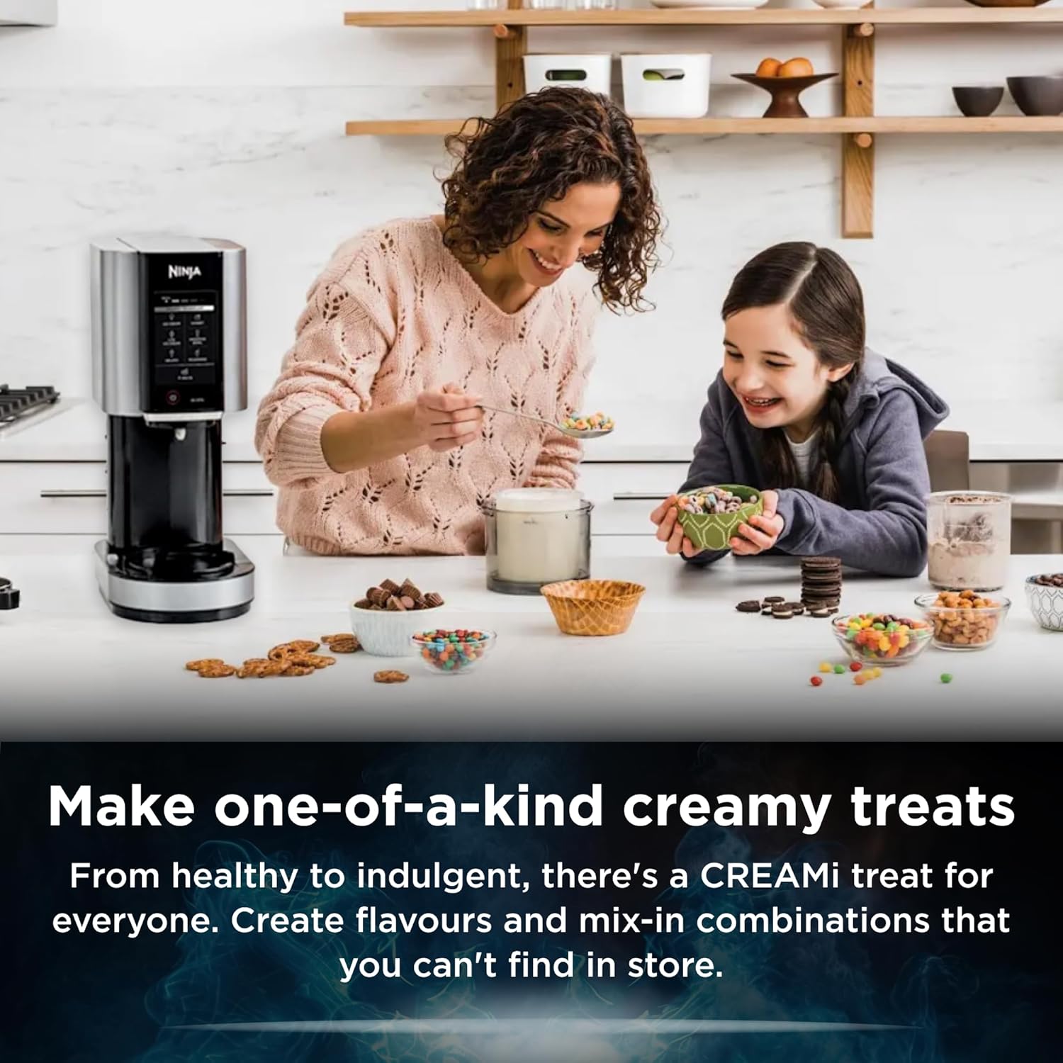 Ninja CREAMi Ice Cream Maker NC300ANZ | Frozen Dessert Machine | Gelato, Sorbet, Milkshake & Frozen Yoghurt Maker | Cloud Silver