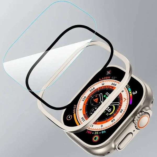 PBuddy 9H Tempered Glass Screen Protector for Apple Watch Ultra 49mm - Black (Frame)