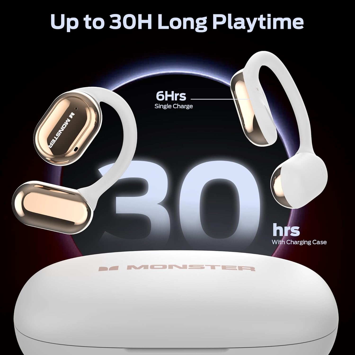 Monster Open Free AC100 Open Ear Headphones, Gold