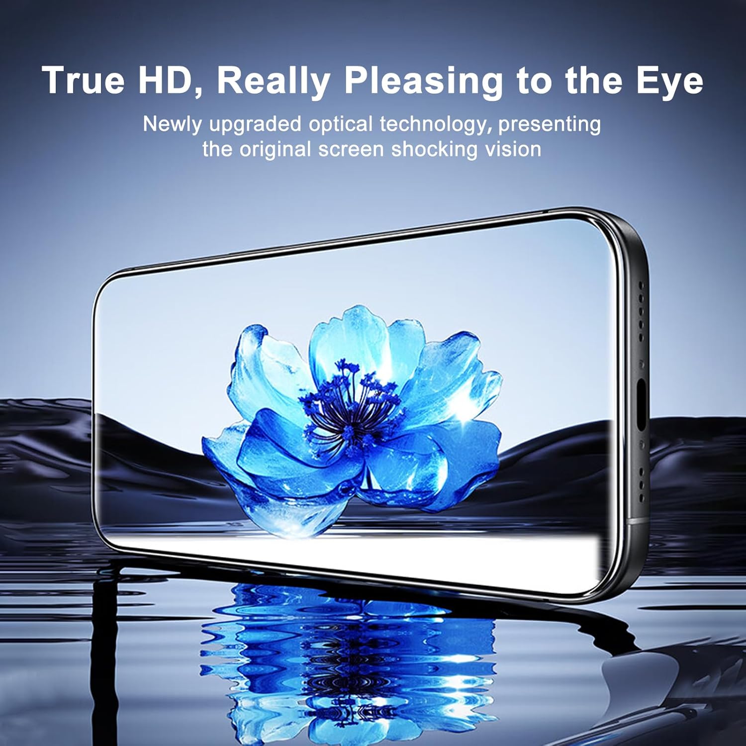 Apple iPhone 16 Pro Clear Screen Protector – Case-Friendly, Bubble-Free, No Edge Coverage