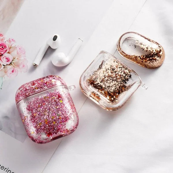 AirPods Case Glitter Liquid Cover Protector Air Pods Bumper Hard Coque Etui For Airpods Gen 2 Gen 1