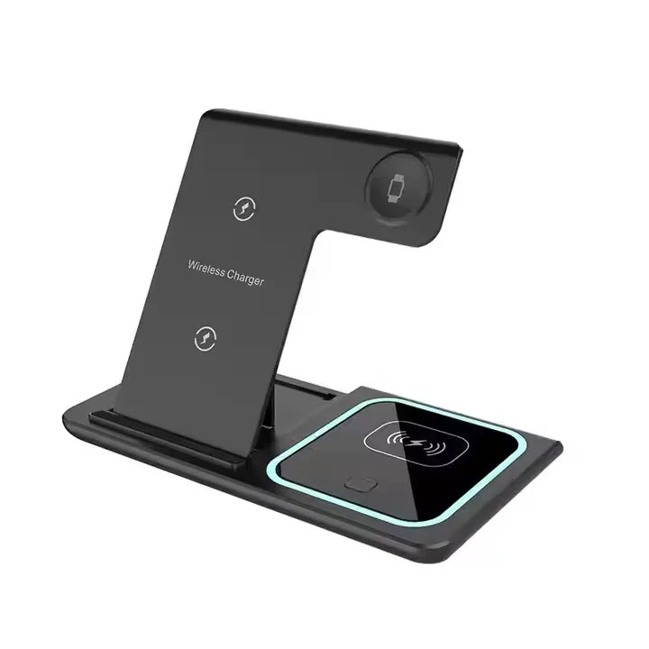 Universal 15W X455 3 in 1 Magnetic Wireless Charger Phone Stand Fast Wireless Station Magnetic Mobile Phone Holder
