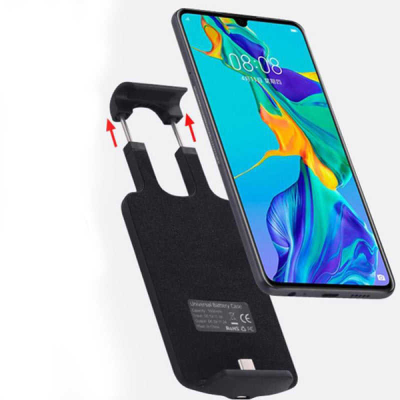 5000mAh Battery Charging Case External Backup Power Bank Case for iPhone and Samsung