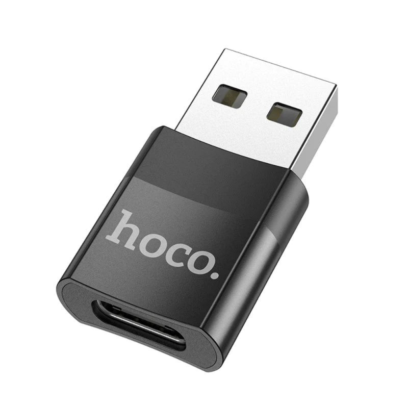 Hoco USB Male To USB Type-C Female OTG Adapter Plug Premium Converter UA17