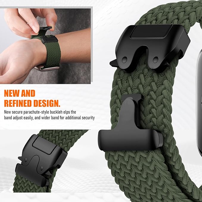 Braided Solo Loop Apple Watch Band – Parachute Buckle Nylon Strap for 49mm, 46mm, 45mm, 44mm, 42mm