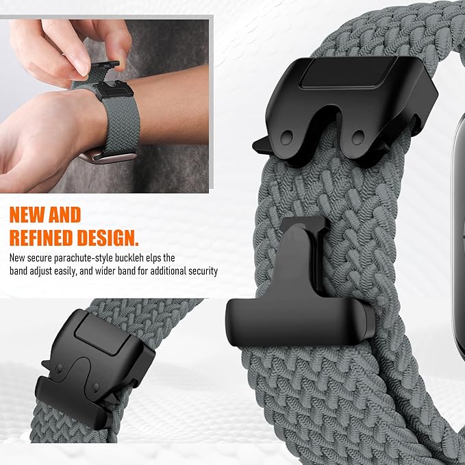 Braided Solo Loop Apple Watch Band – Parachute Buckle Nylon Strap for 49mm, 46mm, 45mm, 44mm, 42mm