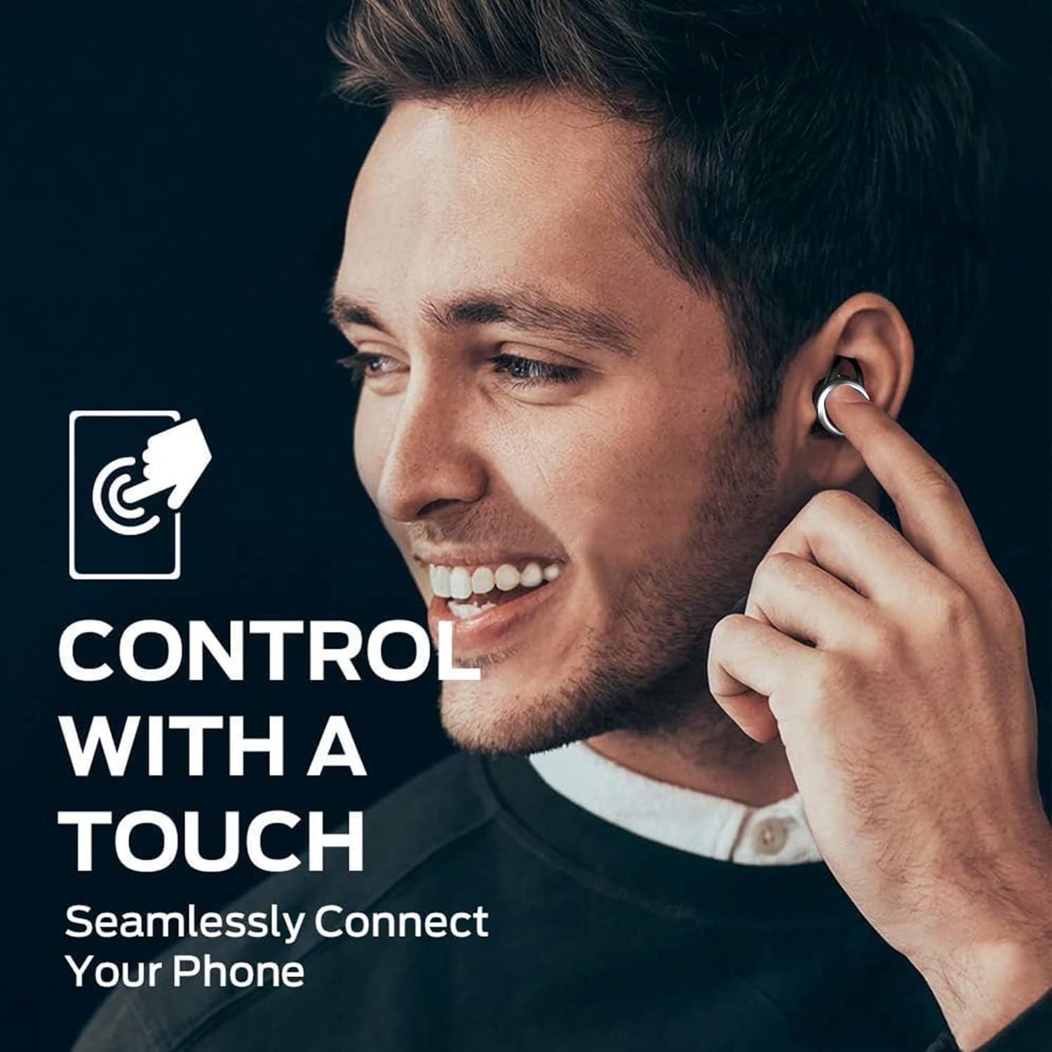 Monster Clarity 101 AirLinks Bluetooth Earbuds, in-Ear Wireless Headphones with Rotating Metal Charging Case, Bluetooth 5.0, with USB-C Charging Case, Clear Call,Deep Bass for Sports