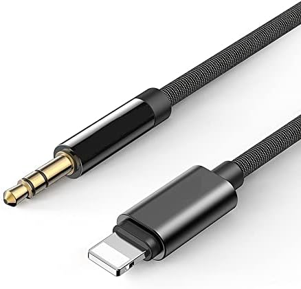 Lightning to 3.5mm Aux Cord 1m – Stereo Audio Cable for iPhone, Car & Speakers