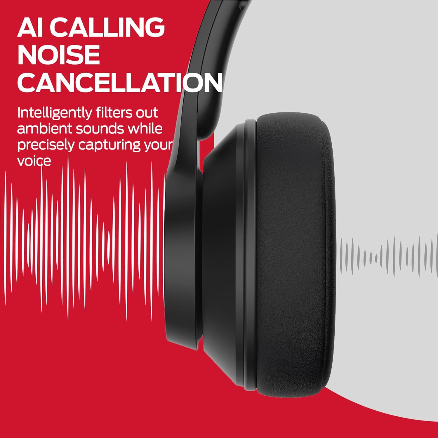 Monster Mission 100 Bluetooth Headphones, On Ear Headphones with Immersive Bass, Crystal Clear Call, 40H Playtime, Bluetooth 5.4, Comfortable Fit Wireless Headset for Travel Work (Black)