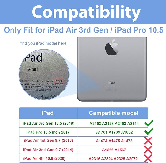2 Pack For Apple iPad Air (3rd Gen) / Pro 10.5-inch 9H Tempered Glass Screen Protector