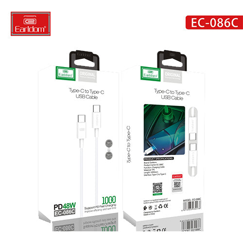 Earldom® EC086C TYPE-C to TYPE-C Cable (White)