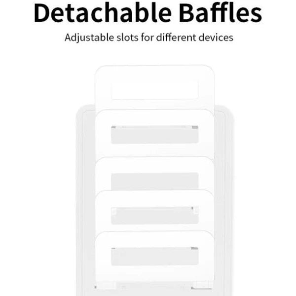 80W 4 Ports QC3.0 Fast Charging Dock USB Smart Charger With Phone & Tablet Holder