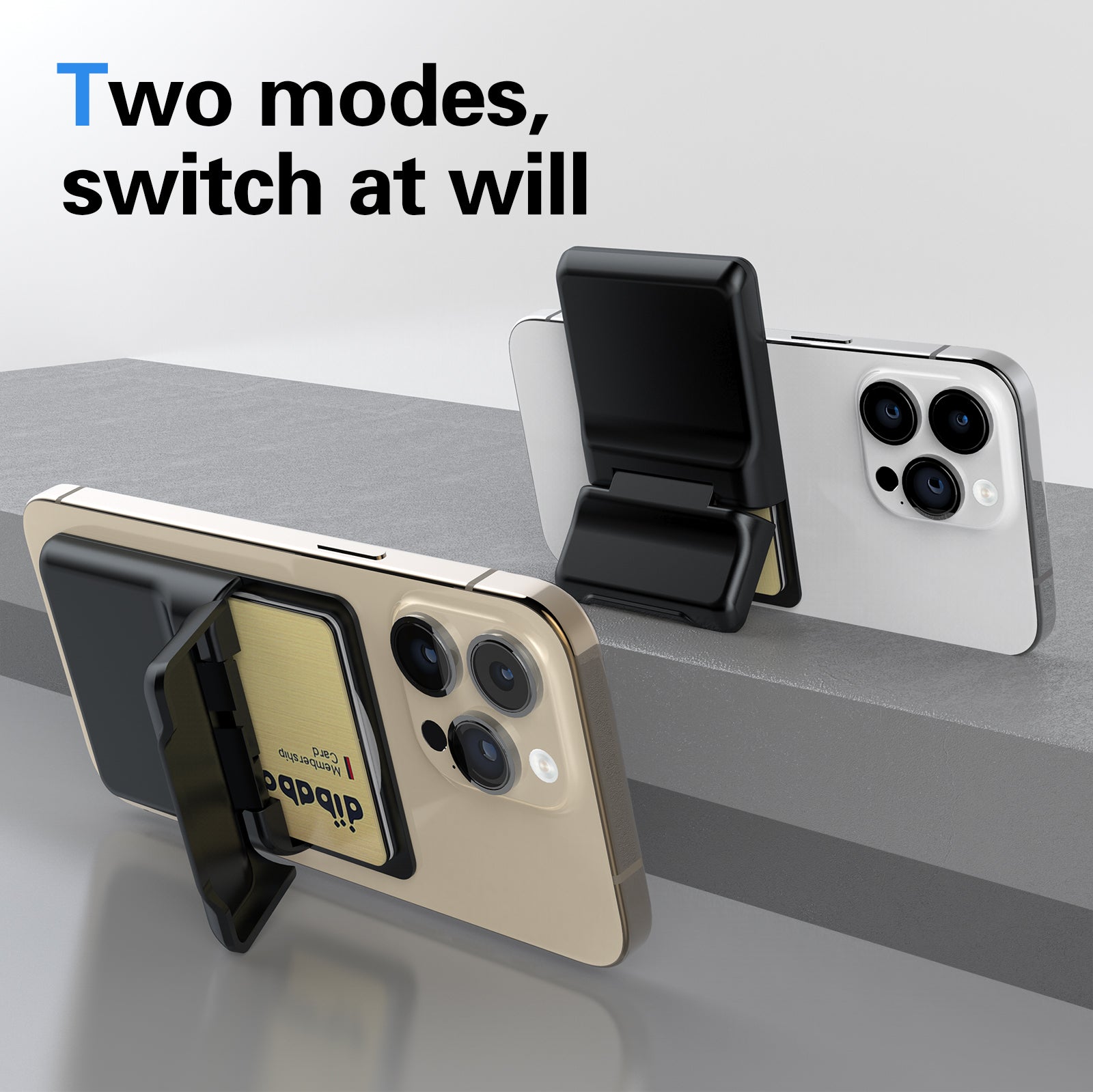 MagSafe Detachable Wallet with Adjustable Stand - Black