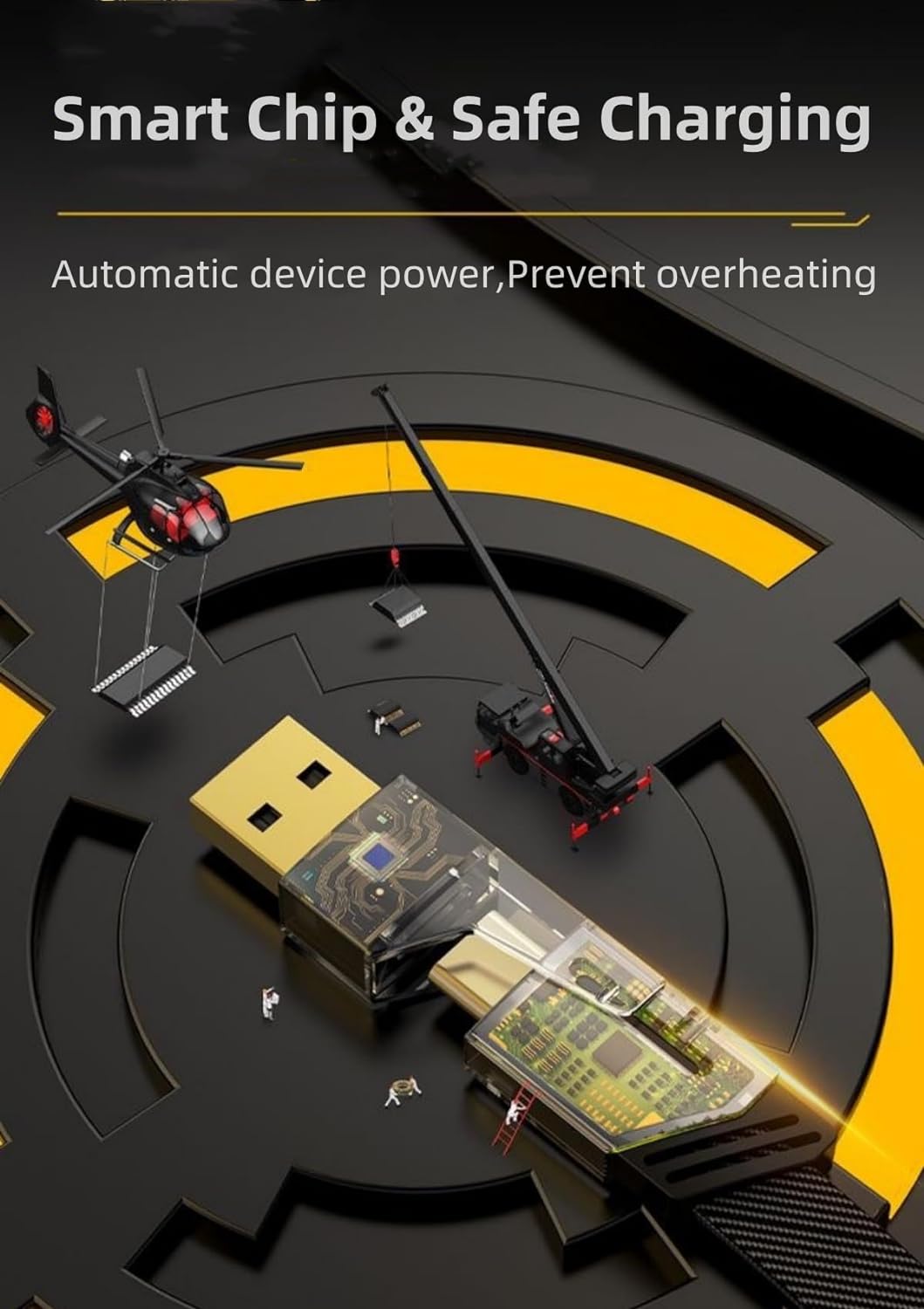 Pbuddy Hybrid 4-in-1 Convertible USB Cable – 65W Fast Charging | 1M | Nylon Braided, Metal Tips | USB-C & Lightning Compatible