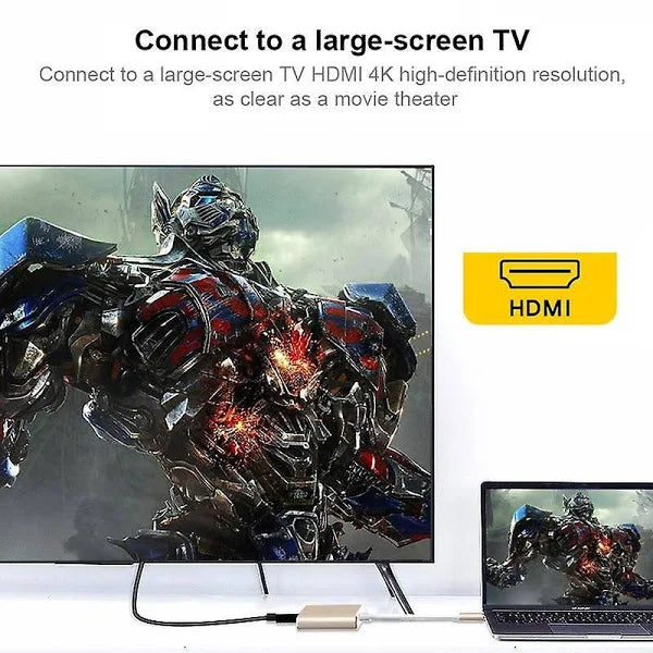 UCB-C / Type-C Male To PD + HDMI + USB 3.0 Female 3 In 1 Converter