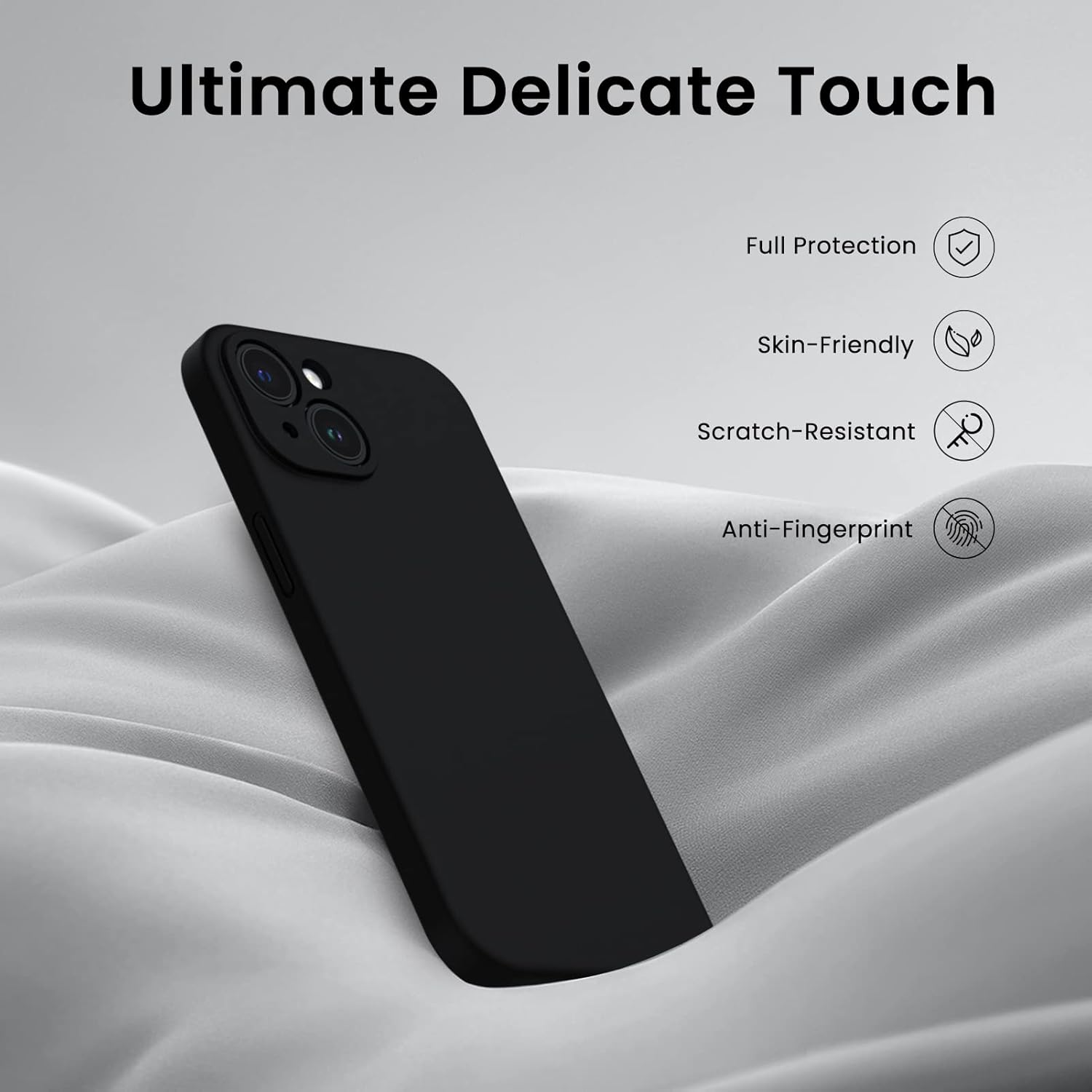 Silicone Gel Rubber Case Full Body Protective Case for IPHONE 15 Plus
