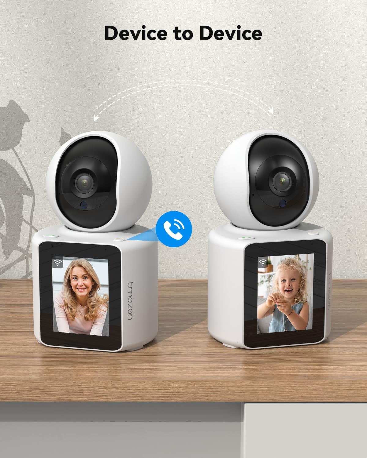 Tmezon Video Pet Dog Camera Wireless Security Camera Two-Way Video Camera with 2.8-inch 1080P Screen with Phone App(Im Cam) and Motion Detection,Baby/Elderly/Nanny Monitor Audio with Pan Tilt
