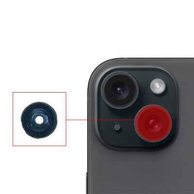 Rear Camera Main Camera Blue Light Bead Lens Replacement For iPhone 15 / 15 Plus