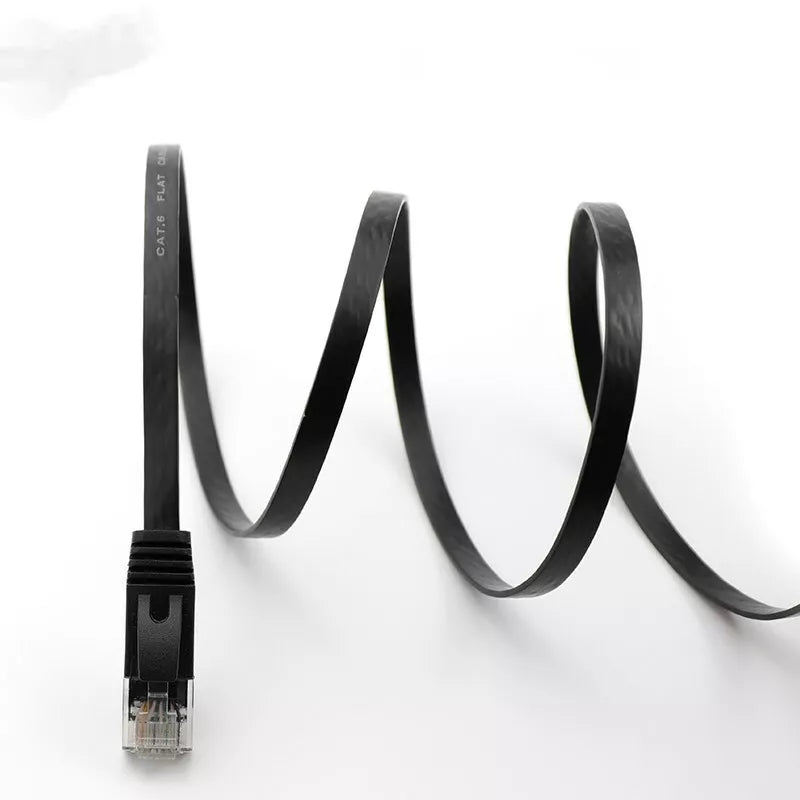 High-Speed CAT7 RJ45 Patch Cable – Flat/Round Ethernet LAN Lead (0.5m–5m)