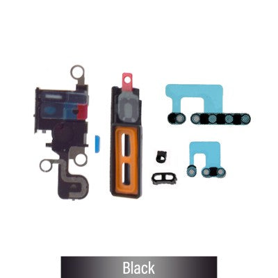 Loud Speaker & Microphone Anti-dust Mesh for iPhone 15-Black (Pack of 10)