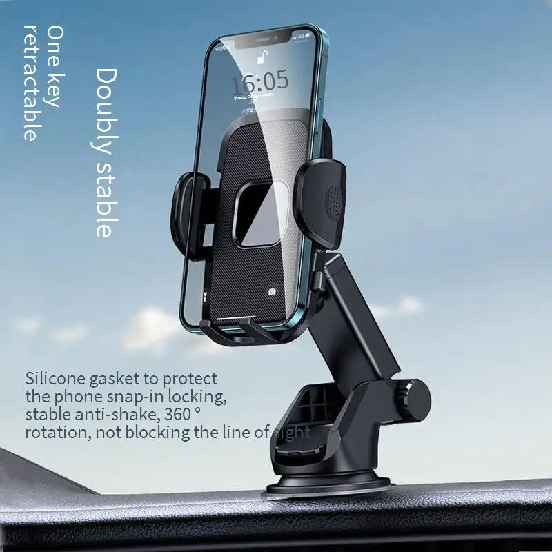 Mechanical Car Phone Holder JX-095 | Dashboard & Windscreen Mount | Adjustable Smartphone Holder