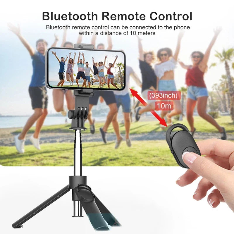 Stainless Steel Selfie Stick Tripod Bluetooth Mini Size - YS03