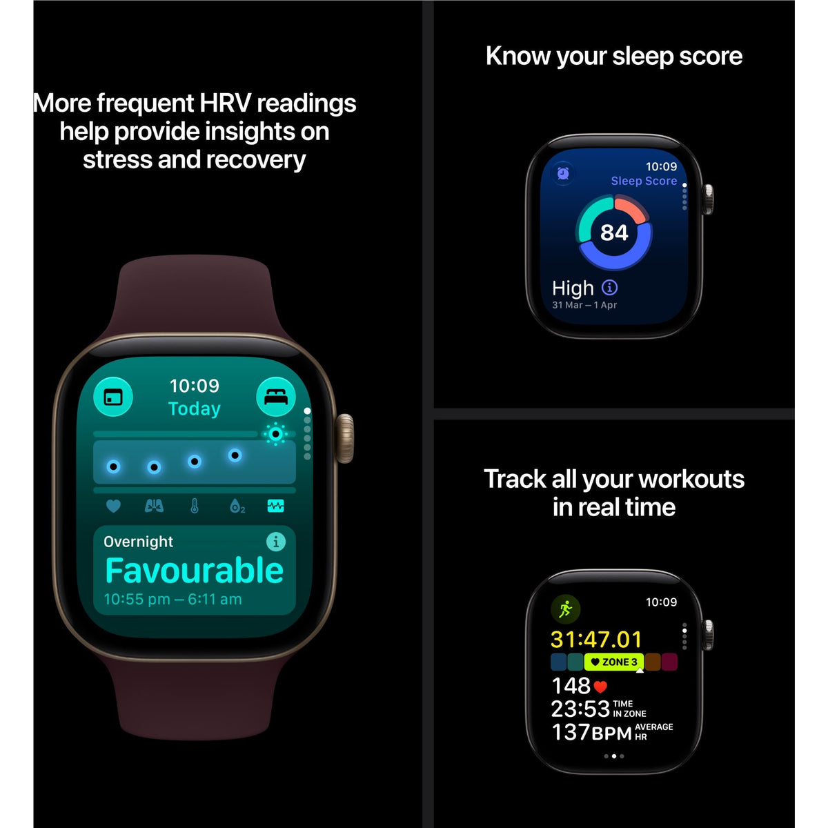 Apple Watch Series 12 GPS 46mm – Black Aluminium Case with Black Sport Band (M/L)