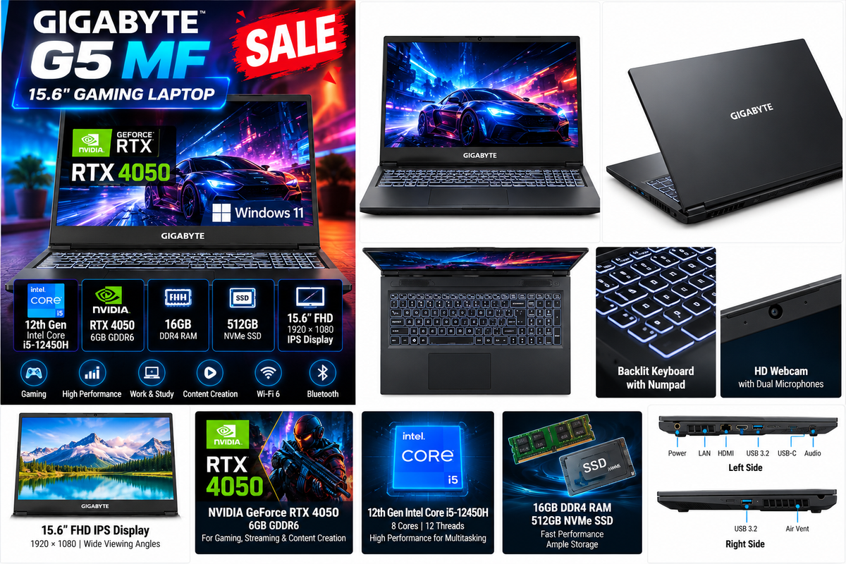 GIGABYTE G5 MF 15.6