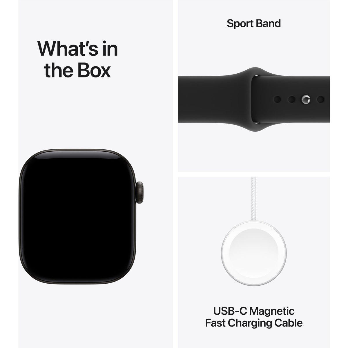 Apple Watch Series 12 GPS 46mm – Black Aluminium Case with Black Sport Band (M/L)