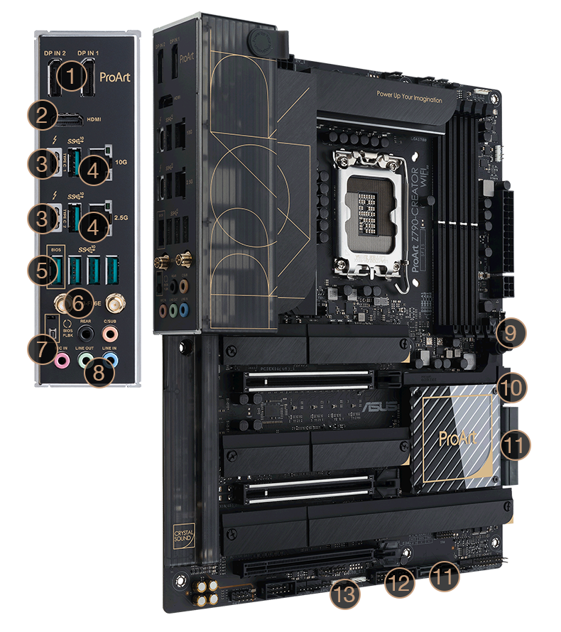 ASUS ProArt Z790-CREATOR WIFI Motherboard - LGA 1700, DDR5, Thunderbolt 4